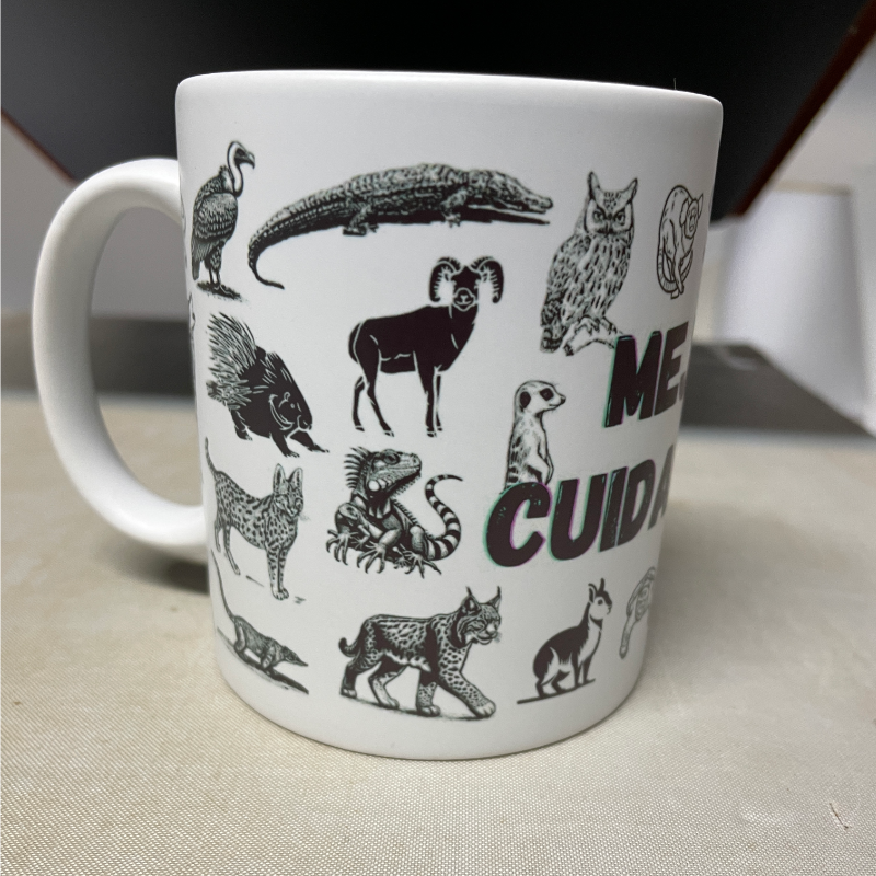 Taza de cerámica blanca de 350 ml. MATE